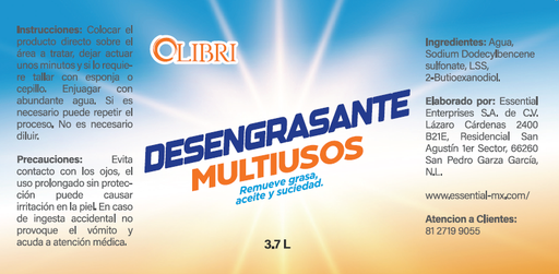 [HYB-OLI-0003] Desengrasante Liquido 3.7 L