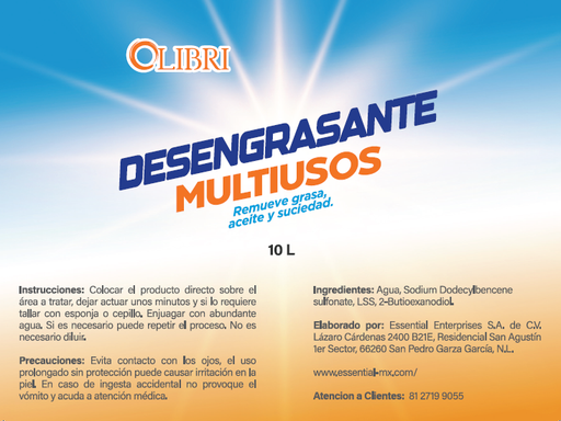 [HYB-OLI-0004] Desengrasante Liquido 10 L 